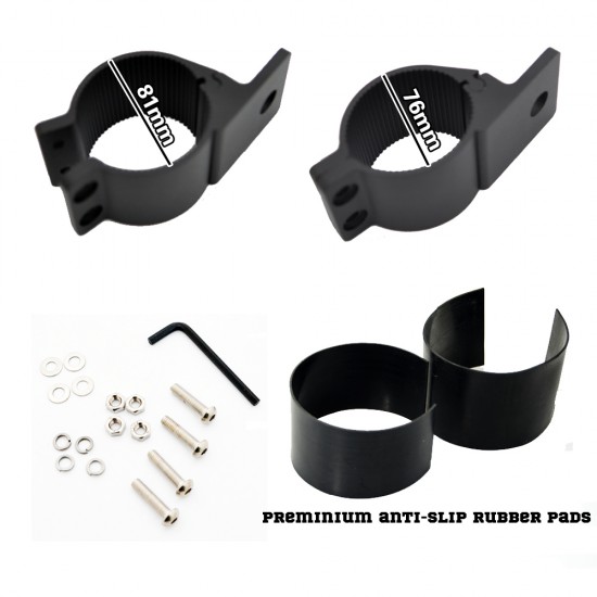 2x 76-81mm Bullbar Mounting Bracket Clamp For LED Light Bar Antenna HID ARB 2x 76-81mm Bullbar Mounting Bracket Clamp For LED Light Bar Antenna HID ARB