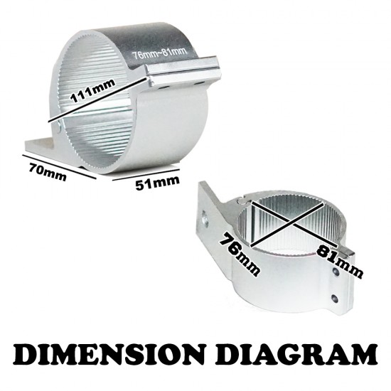 2PCS 76 to 81mm Silver Bullbar Mounting Bracket For LED Light Bar HID Clamp 2PCS 76 to 81mm Silver Bullbar Mounting Bracket For LED Light Bar HID Clamp