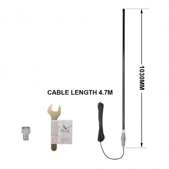 ANTENNA FOR UHF CB RADIO 6.6DBI BLACK HEAVY DUTY HI GAIN BULL BAR FIBERGLASS ANTENNA FOR UHF CB RADIO 6.6DBI BLACK HEAVY DUTY HI GAIN BULL BAR FIBERGLASS