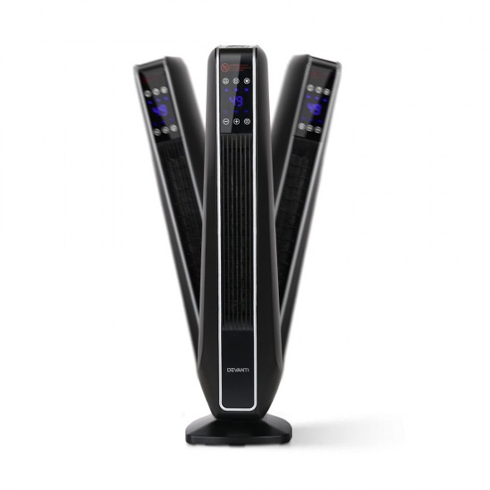 2400W Electric Ceramic Tower Heater - Black 2400W Electric Ceramic Tower Heater - Black