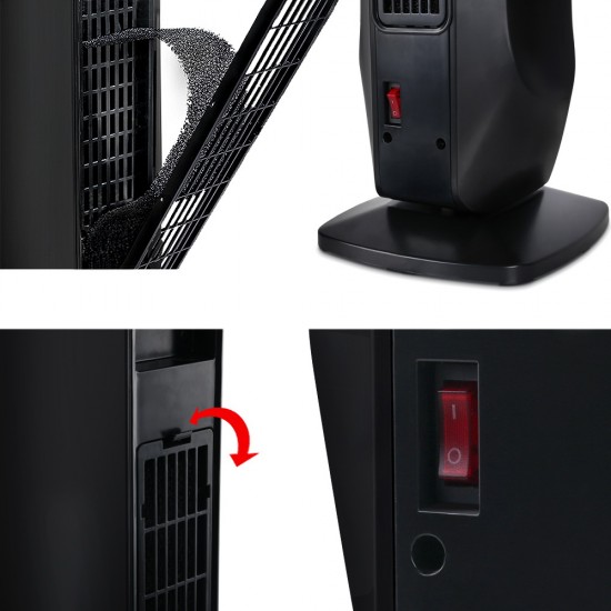 2400W Electric Ceramic Tower Heater - Black 2400W Electric Ceramic Tower Heater - Black