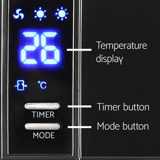 2000W Wall Mounted Panel Heater - Black 2000W Wall Mounted Panel Heater - Black