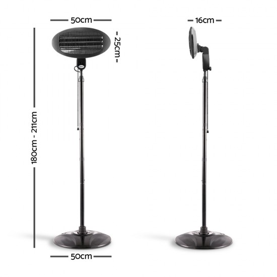 2000w Electric Portable Patio Strip Heater 2000w Electric Portable Patio Strip Heater