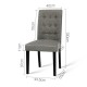Artiss Set of 2 Fabric Dining Chair - Grey Artiss Set of 2 Fabric Dining Chair - Grey