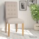 Artiss Set of 2 Fabric Dining Chair - Beige Artiss Set of 2 Fabric Dining Chair - Beige