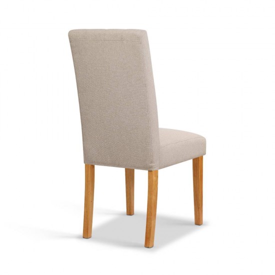 Artiss Set of 2 Fabric Dining Chair - Beige Artiss Set of 2 Fabric Dining Chair - Beige