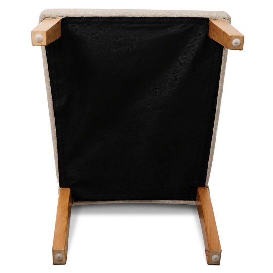 Artiss Set of 2 Fabric Dining Chair - Beige Artiss Set of 2 Fabric Dining Chair - Beige