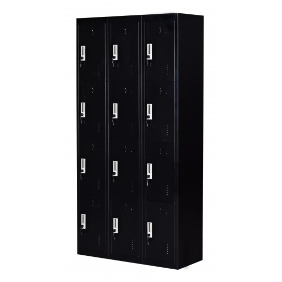 12 Door Locker - Office/Gym - Black 12 Door Locker - Office/Gym - Black