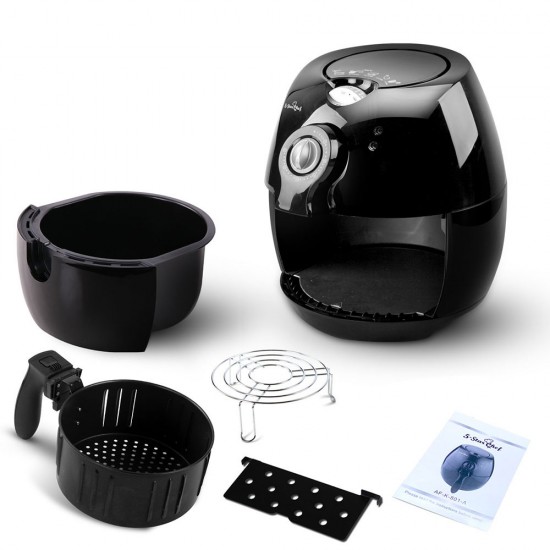 4L Air Fryer Oil Free Deep Cooker - Black 4L Air Fryer Oil Free Deep Cooker - Black