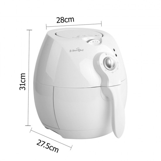 4L Air Fryer Oil Free Deep Cooker - White 4L Air Fryer Oil Free Deep Cooker - White