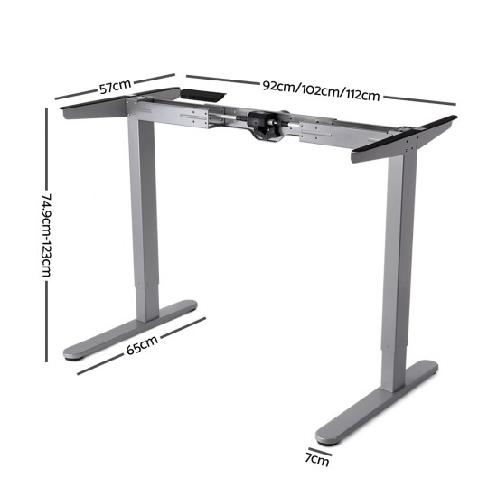 140cm Adjustable Frame Standing Desk - Black 140cm Adjustable Frame Standing Desk - Black