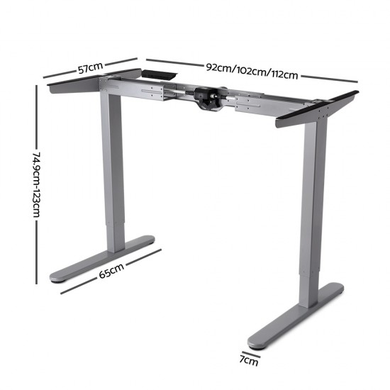100cm Motorised Electrical Adjustable Frame Standing Desk - Walnut 100cm Motorised Electrical Adjustable Frame Standing Desk - Walnut