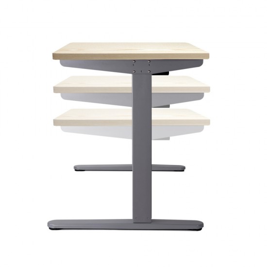 140cm Motorised Electrical Adjustable Frame Standing Desk - White Grey 140cm Motorised Electrical Adjustable Frame Standing Desk - White Grey