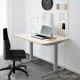 140cm Motorised Electrical Adjustable Frame Standing Desk - White Grey 140cm Motorised Electrical Adjustable Frame Standing Desk - White Grey
