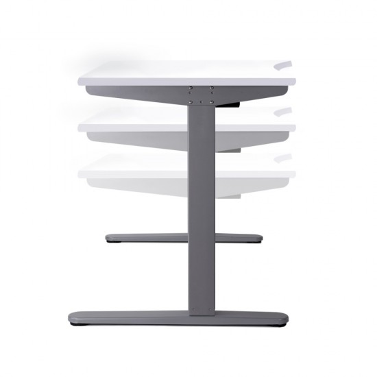 140cm Curved Adjustable Desk - White 140cm Curved Adjustable Desk - White