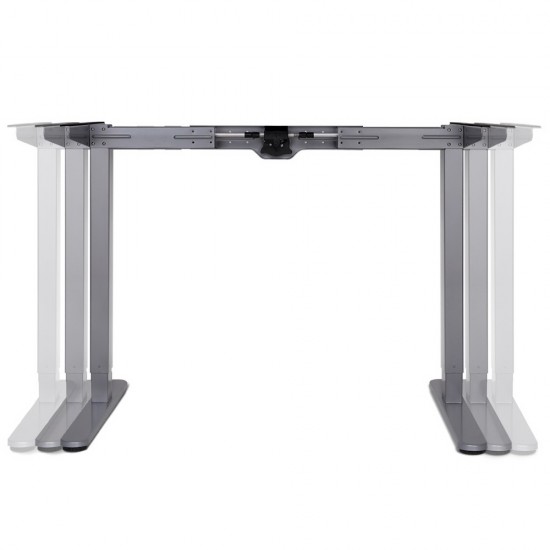 140cm Curved Adjustable Desk - White 140cm Curved Adjustable Desk - White