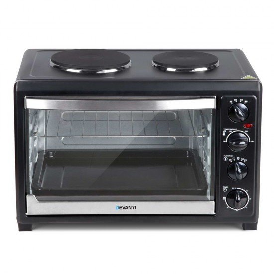 45L Convection Oven with Hotplates - Black 45L Convection Oven with Hotplates - Black