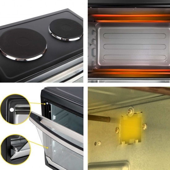 45L Convection Oven with Hotplates - Black 45L Convection Oven with Hotplates - Black