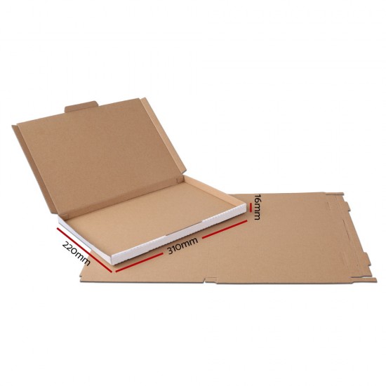 100x Mailing Box Super Flat Rigid Envelope Mailer Diecut A4 310x220x16mm 100x Mailing Box Super Flat Rigid Envelope Mailer Diecut A4 310x220x16mm
