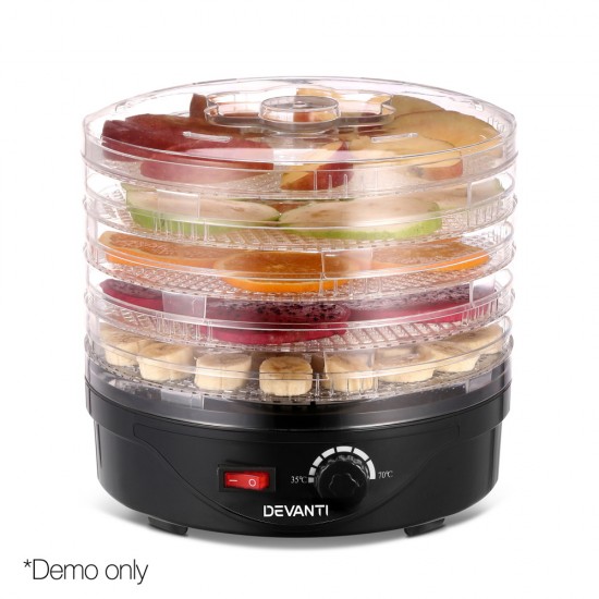 Food Dehydrator with 5 Trays - Black Food Dehydrator with 5 Trays - Black