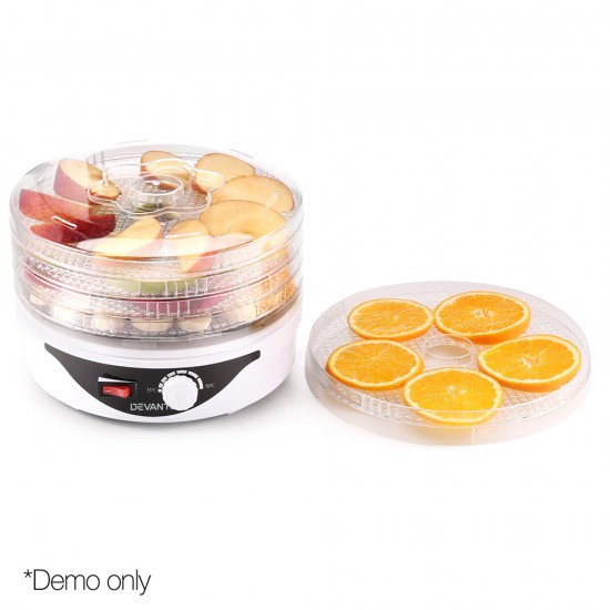 Food Dehydrator with 5 Trays - White Food Dehydrator with 5 Trays - White