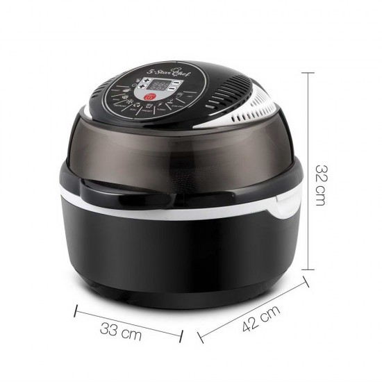 10L 8 Function Convection Oven Cooker Air Fryer- Black 10L 8 Function Convection Oven Cooker Air Fryer- Black