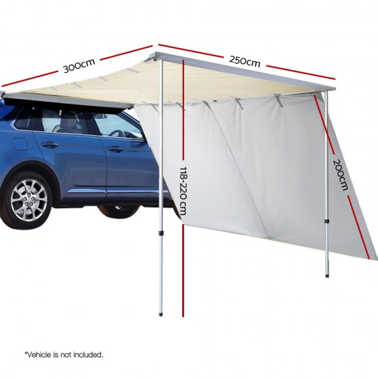 Weisshorn Car Shade Awning 2.5 X 3M W/ Extension 3 X 2M Weisshorn Car Shade Awning 2.5 X 3M W/ Extension 3 X 2M
