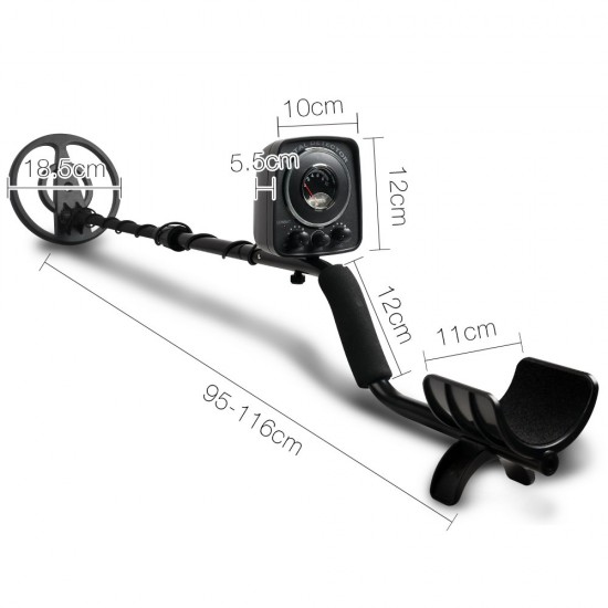 LED Metal Detector with Headphones - Black LED Metal Detector with Headphones - Black