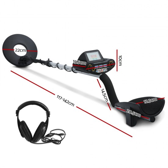 Metal Detector Searching Gold Digger Treasure Hunter LCD Screen with Headphones Black Metal Detector Searching Gold Digger Treasure Hunter LCD Screen with Headphones Black