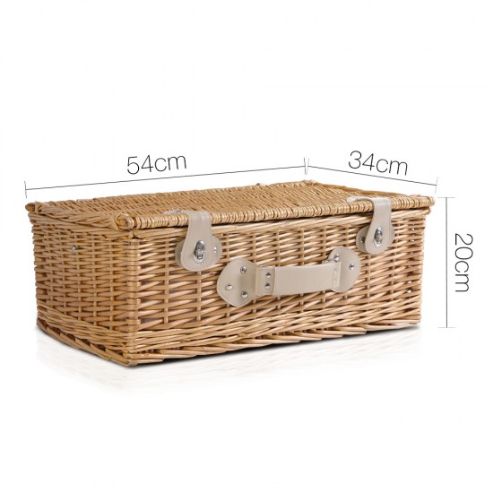 Alfresco 4 Person Cooler Wicker Picnic Basket - Brown Alfresco 4 Person Cooler Wicker Picnic Basket - Brown