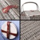 Alfresco 4 Person Picnic Basket - Blue and White Alfresco 4 Person Picnic Basket - Blue and White