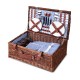 Alfresco Willow 4 Person Picnic Basket - Blue and White Alfresco Willow 4 Person Picnic Basket - Blue and White