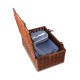 Alfresco Willow 4 Person Picnic Basket - Blue and White Alfresco Willow 4 Person Picnic Basket - Blue and White