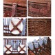 Alfresco Willow 4 Person Picnic Basket - Blue and White Alfresco Willow 4 Person Picnic Basket - Blue and White
