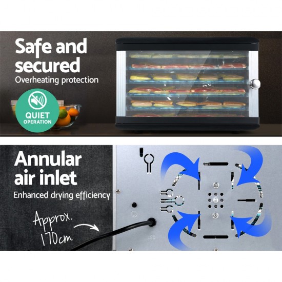 6 Trays Commercial Food Dehydrator Fruit Dryer 6 Trays Commercial Food Dehydrator Fruit Dryer