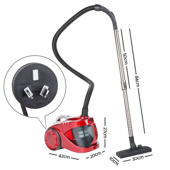 Bagless Cyclone Cyclonic Vacuum Cleaner - Red Bagless Cyclone Cyclonic Vacuum Cleaner - Red