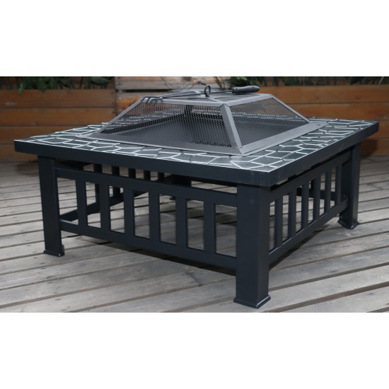 18" Square Metal Fire Pit Outdoor Heater 18" Square Metal Fire Pit Outdoor Heater