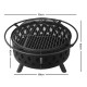 Grillz 32 Inch Portable Outdoor Fire Pit and BBQ - Black Grillz 32 Inch Portable Outdoor Fire Pit and BBQ - Black