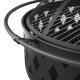 Grillz 32 Inch Portable Outdoor Fire Pit and BBQ - Black Grillz 32 Inch Portable Outdoor Fire Pit and BBQ - Black