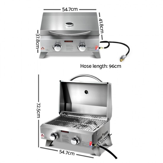 Grillz Portable 2 Burner Gas BBQ Grillz Portable 2 Burner Gas BBQ