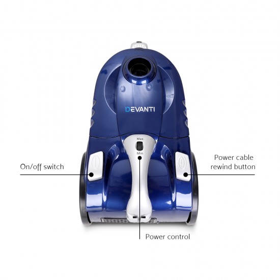 2800W Bagless Vacuum - Blue 2800W Bagless Vacuum - Blue
