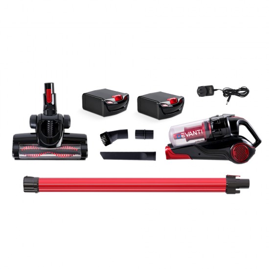 120W Stick Handstick Cordless Vacuum Cleaner Red Black with Spare Battery 120W Stick Handstick Cordless Vacuum Cleaner Red Black with Spare Battery