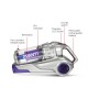 120W Handstick Bagless Cordless Vacuum Cleaner Purple Grey with Spare Battery 120W Handstick Bagless Cordless Vacuum Cleaner Purple Grey with Spare Battery
