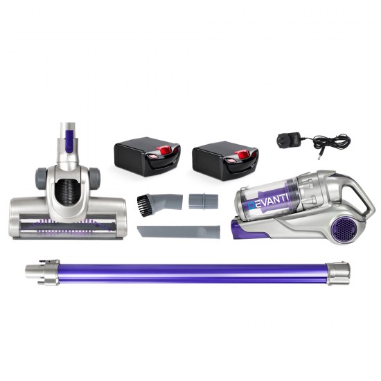120W Handstick Bagless Cordless Vacuum Cleaner Purple Grey with Spare Battery 120W Handstick Bagless Cordless Vacuum Cleaner Purple Grey with Spare Battery
