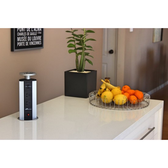 Glossy Silver - Black Pop Up Power Point Glossy Silver - Black Pop Up Power Point