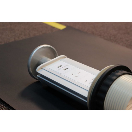 Glossy Silver - White Pop Up Power Point Glossy Silver - White Pop Up Power Point