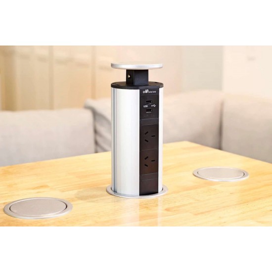 Dual-Sided, Pop Up Power Point w/ 2 USB Dual-Sided, Pop Up Power Point w/ 2 USB