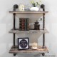 Artiss Industrial Shelves DIY Pipe Shelf Display Wall Floating Bookshelf Vintage 3 Tiers Artiss Industrial Shelves DIY Pipe Shelf Display Wall Floating Bookshelf Vintage 3 Tiers