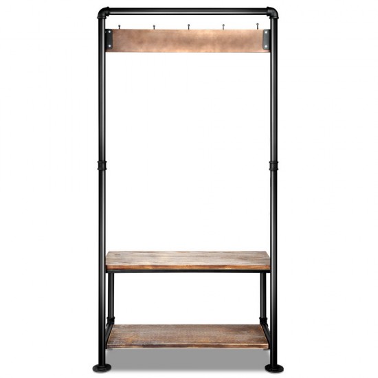 Artiss DIY Rustic Shoe Rack and Hanger Artiss DIY Rustic Shoe Rack and Hanger
