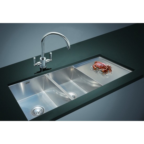 1160x460mm Handmade Stainless Steel Undermount / Topmount Kitchen Laundry Sink with Waste 1160x460mm Handmade Stainless Steel Undermount / Topmount Kitchen Laundry Sink with Waste